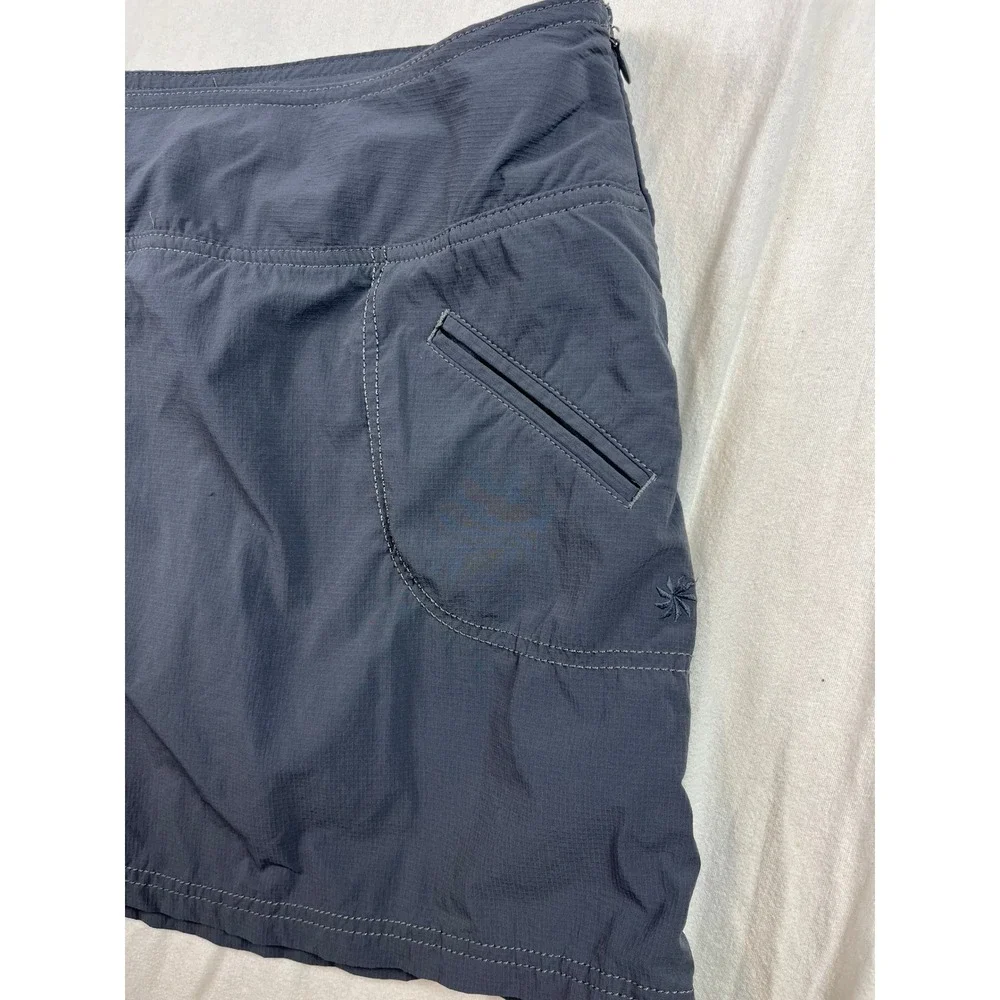 Athleta Womens Gray Ripstop‎ Active Skort Size 4 Hiking Tennis Skirt with Liner